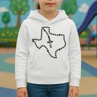 Texas State Map Catholic Rosary Kids Hoodie thumb 3