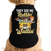 They See Me Rollin They Waitin Funny School Bus Driver Doggie Tank thumb 0