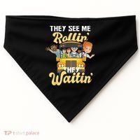 They See Me Rollin They Waitin Funny School Bus Driver USA-Made Doggie Bandana thumb 0
