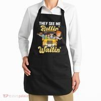 They See Me Rollin They Waitin Funny School Bus Driver Apron thumb 2