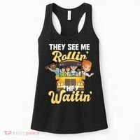 They See Me Rollin They Waitin Funny School Bus Driver Women's Tank Top thumb 0