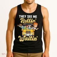 They See Me Rollin They Waitin Funny School Bus Driver Tank Top thumb 3
