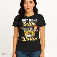 They See Me Rollin They Waitin Funny School Bus Driver Women's T-Shirt thumb 4