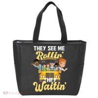 They See Me Rollin They Waitin Funny School Bus Driver Tote Bag thumb 0