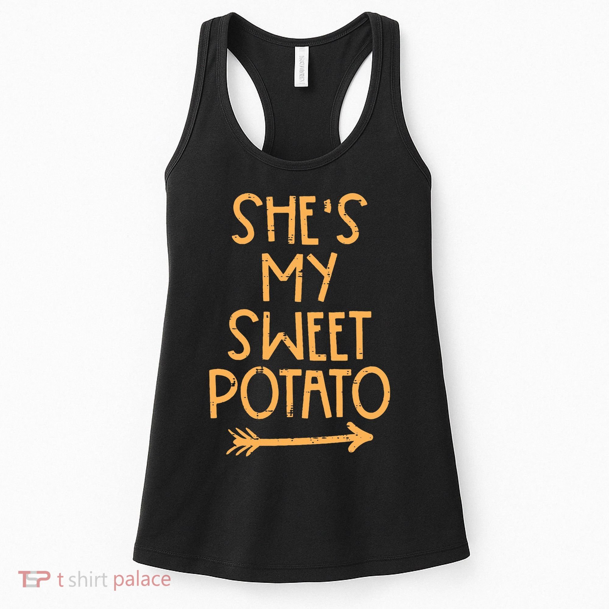 Thanksgiving Shes My Sweet Potato Matching Couple Fall Women's Tank Top