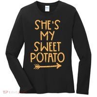 Thanksgiving Shes My Sweet Potato Matching Couple Fall Women's Long Sleeve Shirt thumb 0