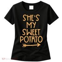 Thanksgiving Shes My Sweet Potato Matching Couple Fall Women's T-Shirt thumb 0
