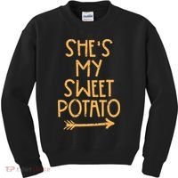 Thanksgiving Shes My Sweet Potato Matching Couple Fall Kids Sweatshirt thumb 0