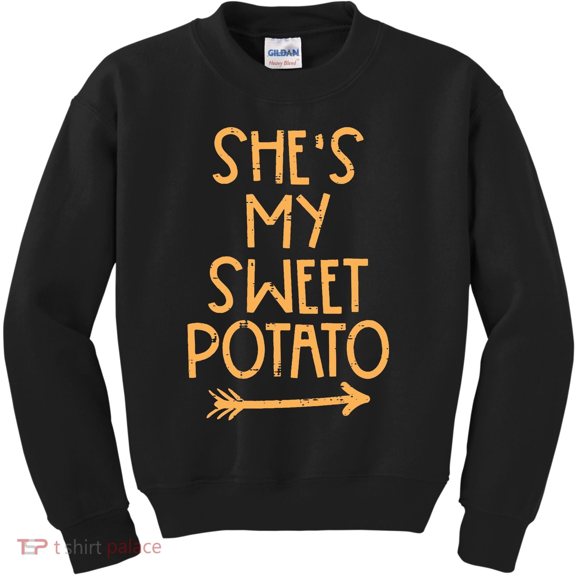 Thanksgiving Shes My Sweet Potato Matching Couple Fall Kids Sweatshirt