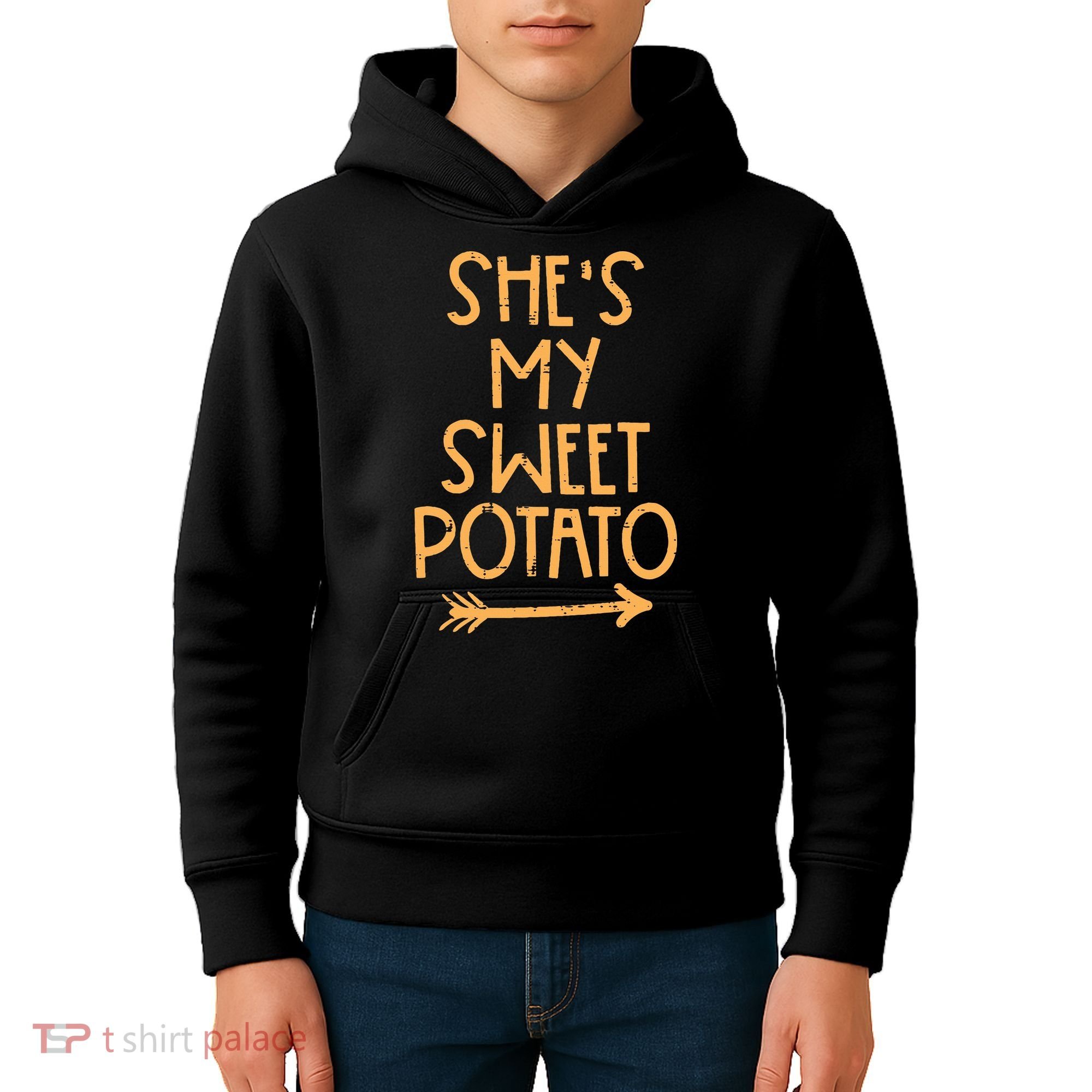 Thanksgiving Shes My Sweet Potato Matching Couple Fall Kids Hoodie