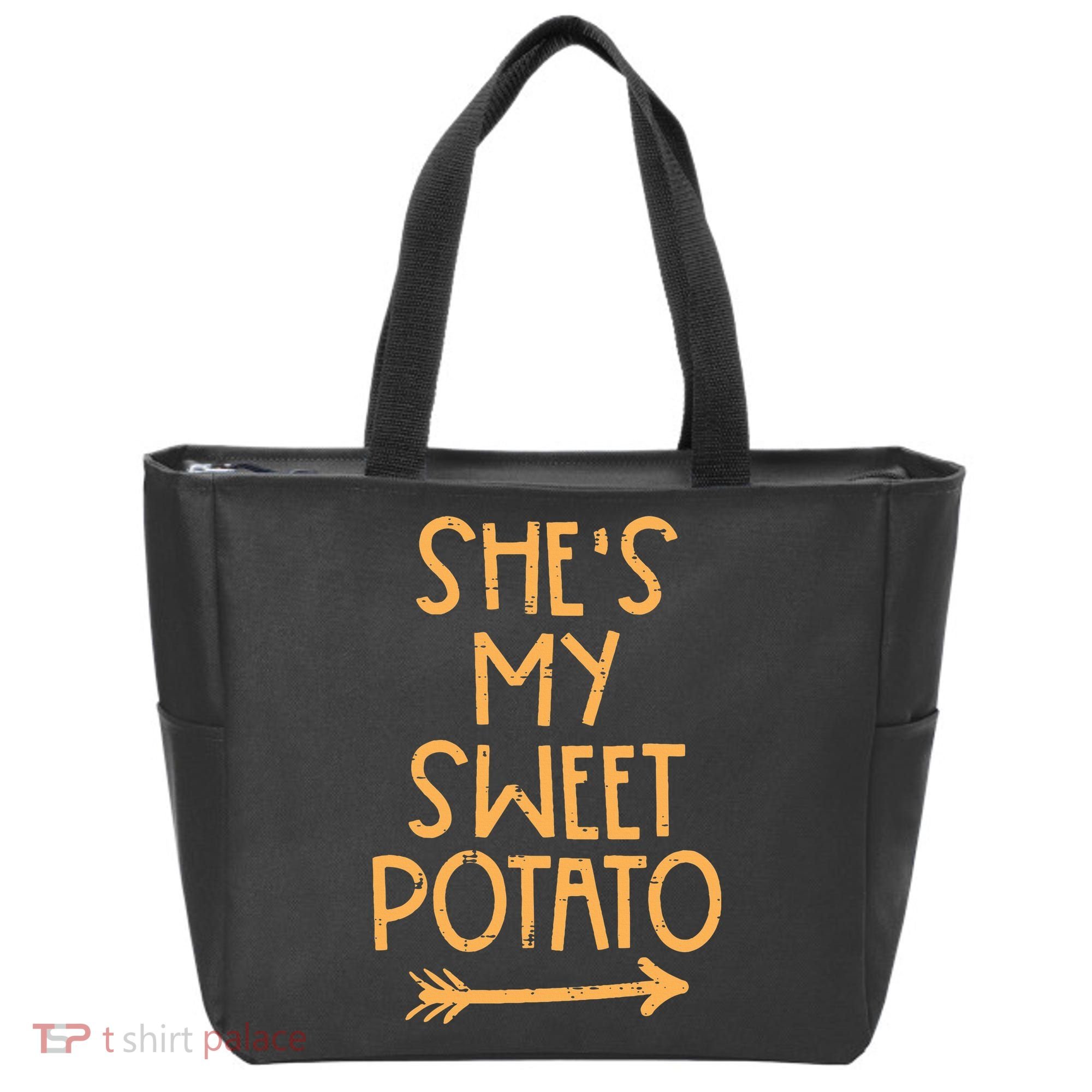Thanksgiving Shes My Sweet Potato Matching Couple Fall Tote Bag