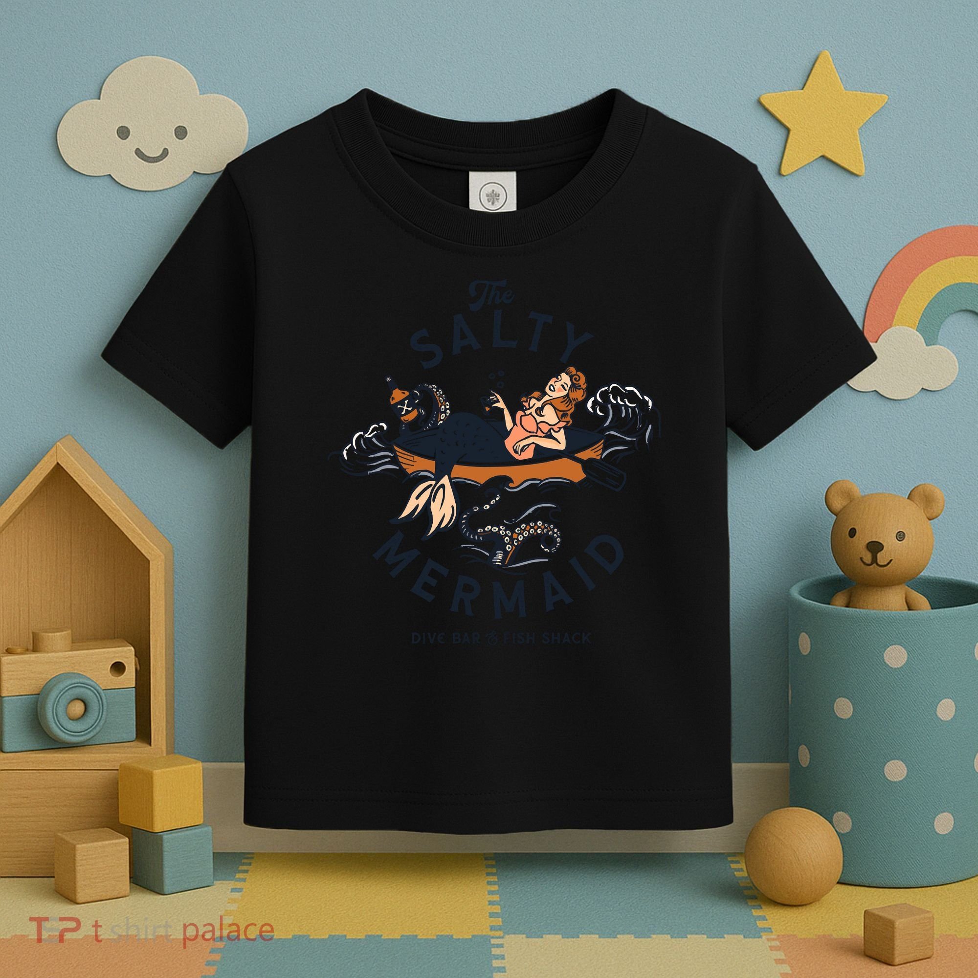 The Salty Mermaid Dive Bar &Amp; Fish Shack Toddler T-Shirt