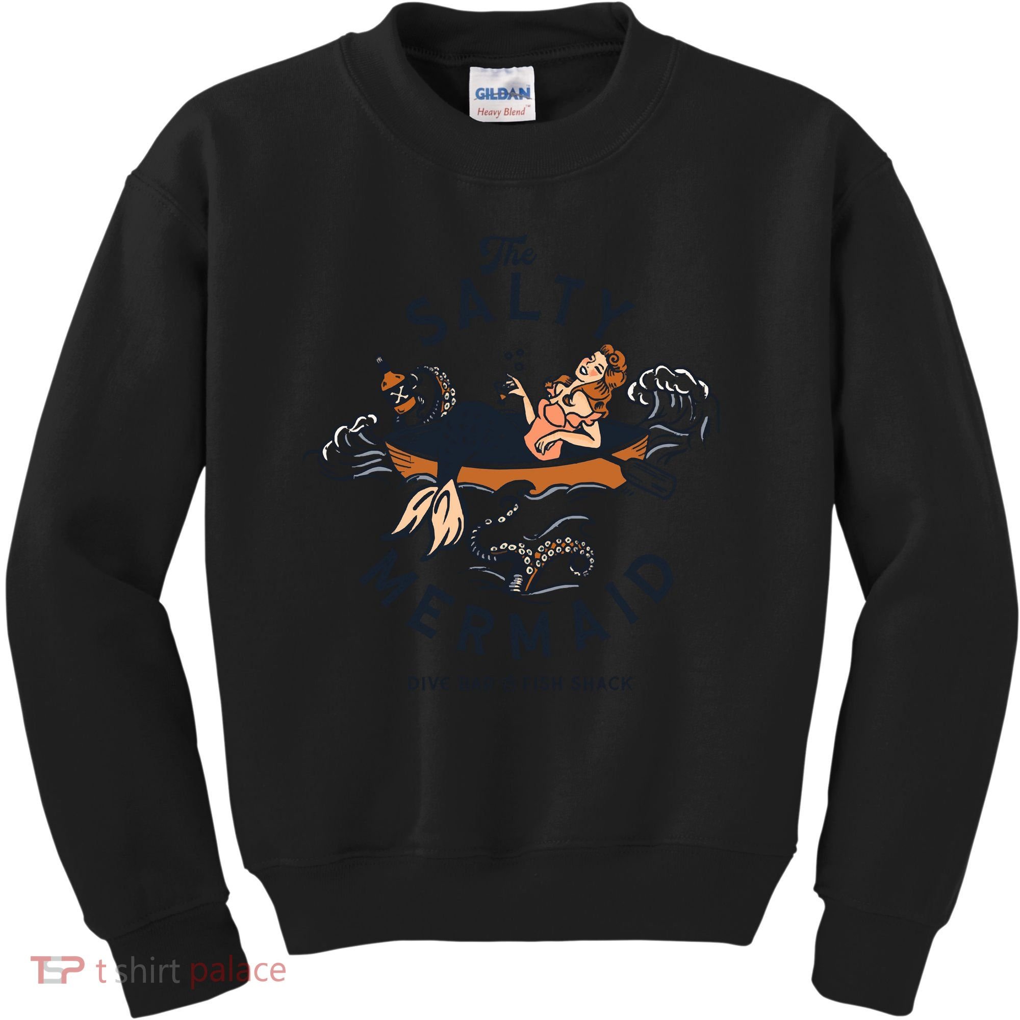 The Salty Mermaid Dive Bar &Amp; Fish Shack Kids Sweatshirt