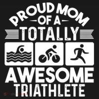 Triathlete Supporter Mom Gift Triathlon Run Swim Bike Cycle Gift USA-Made Doggie Bandana thumb 2