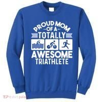 Triathlete Supporter Mom Gift Triathlon Run Swim Bike Cycle Gift Sweatshirt thumb 0