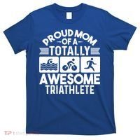 Triathlete Supporter Mom Gift Triathlon Run Swim Bike Cycle Gift T-Shirt thumb 0
