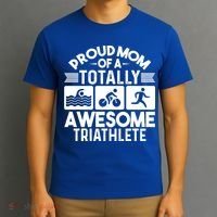 Triathlete Supporter Mom Gift Triathlon Run Swim Bike Cycle Gift T-Shirt thumb 3