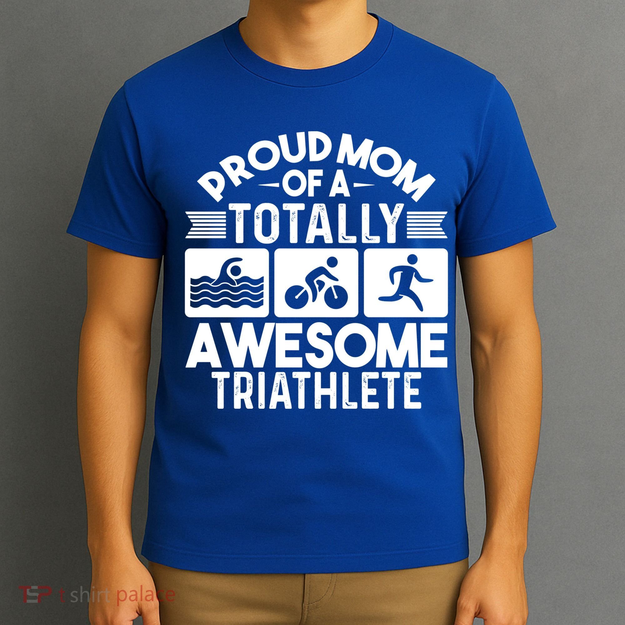 Triathlete Supporter Mom Gift Triathlon Run Swim Bike Cycle Gift T-Shirt