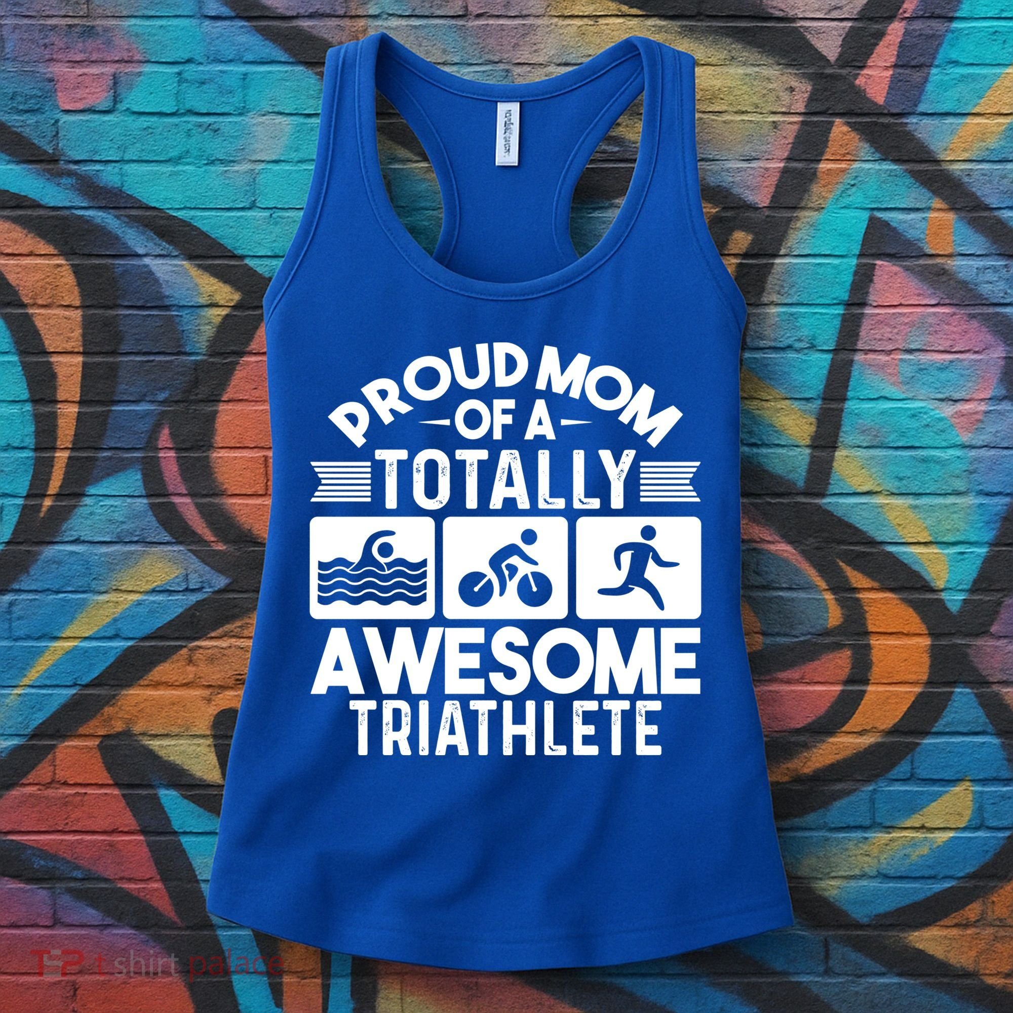 Triathlete Supporter Mom Gift Triathlon Run Swim Bike Cycle Gift Women's Tank Top