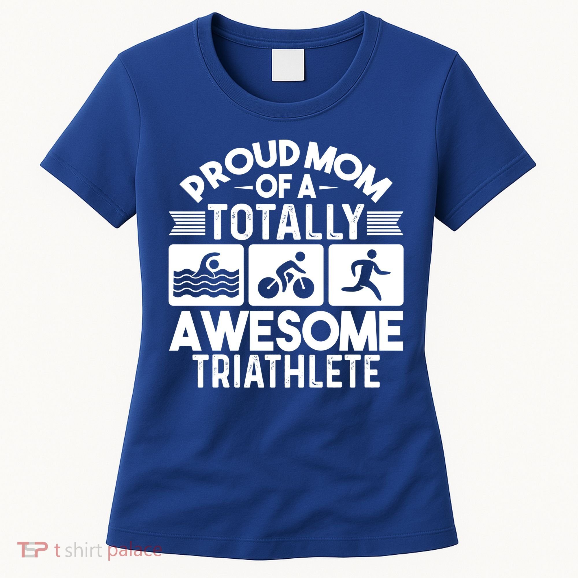 Triathlete Supporter Mom Gift Triathlon Run Swim Bike Cycle Gift Women's T-Shirt