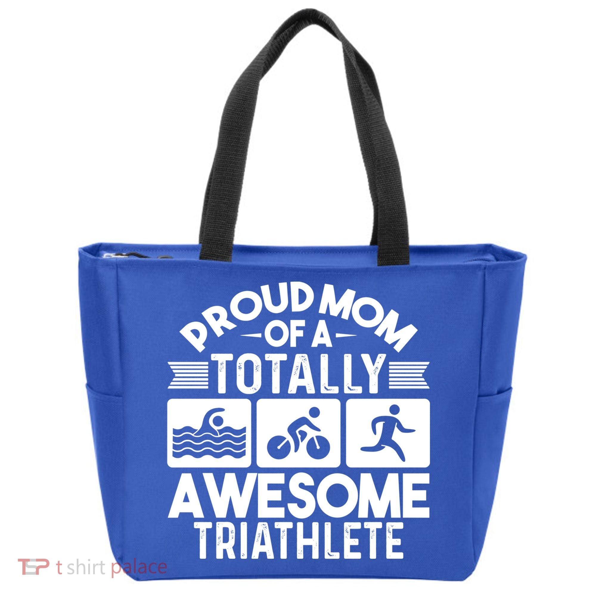 Triathlete Supporter Mom Gift Triathlon Run Swim Bike Cycle Gift Tote Bag