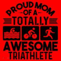 Triathlete Supporter Mom Gift Triathlon Run Swim Bike Cycle Gift Santa Hat thumb 1