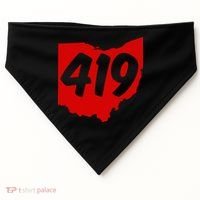 Toledo Sandusky Mansfield 419 Area Code Ohio USA-Made Doggie Bandana thumb 0