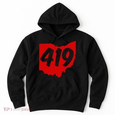 Toledo Sandusky Mansfield 419 Area Code Ohio Hoodie