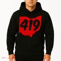 Toledo Sandusky Mansfield 419 Area Code Ohio Hoodie thumb 2