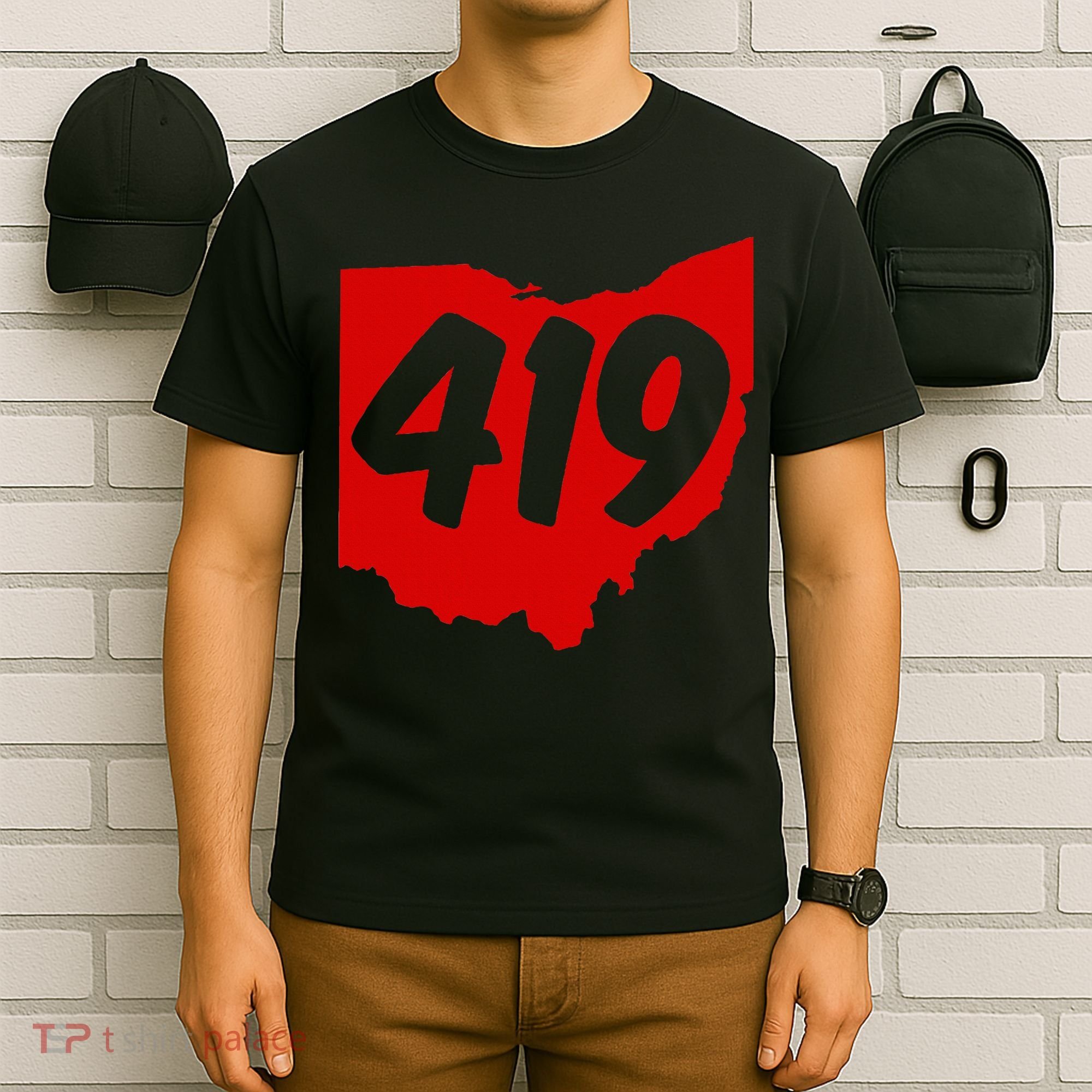 Toledo Sandusky Mansfield 419 Area Code Ohio T-Shirt