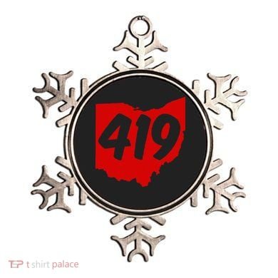 Toledo Sandusky Mansfield 419 Area Code Ohio Ornament
