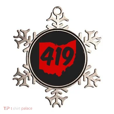 Toledo Sandusky Mansfield 419 Area Code Ohio Ornament