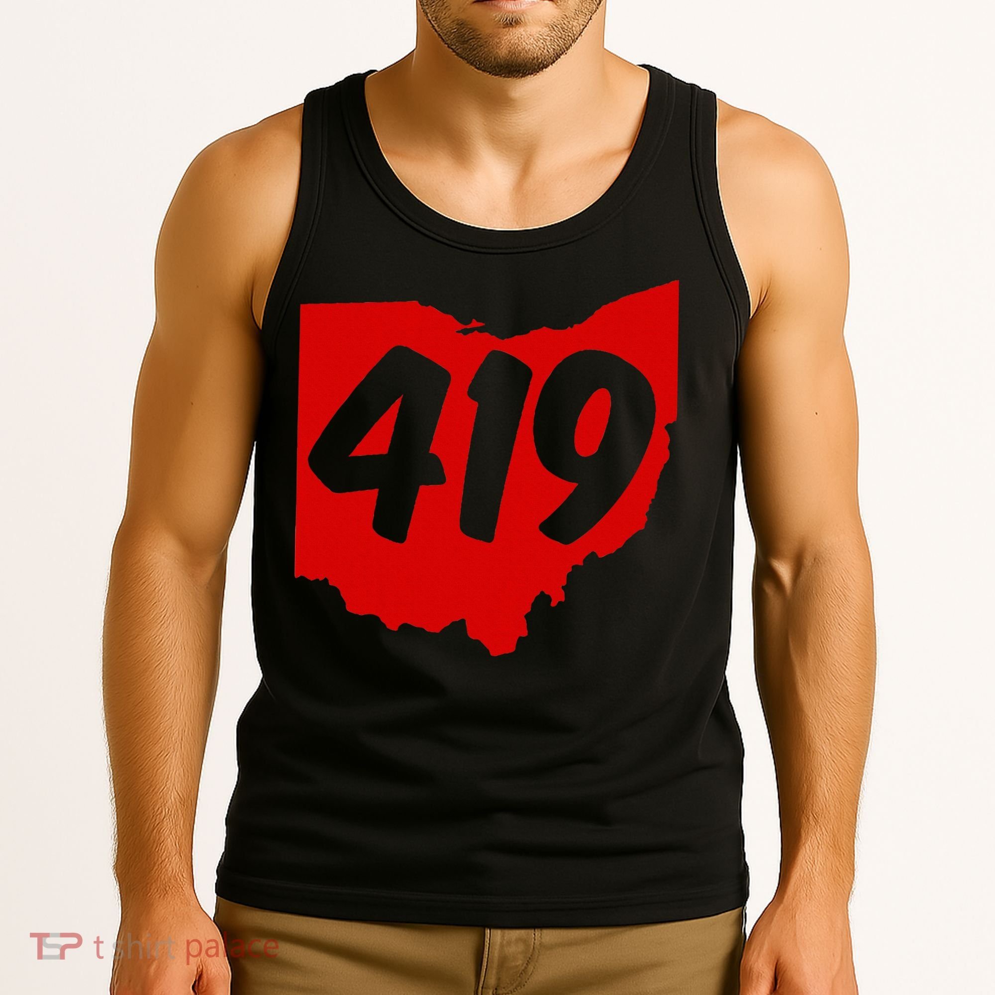 Toledo Sandusky Mansfield 419 Area Code Ohio Tank Top