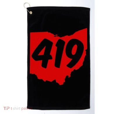 Toledo Sandusky Mansfield 419 Area Code Ohio Golf Towel