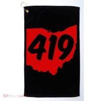 Toledo Sandusky Mansfield 419 Area Code Ohio Golf Towel thumb 0