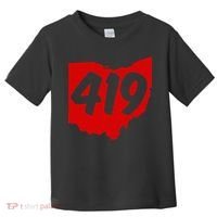Toledo Sandusky Mansfield 419 Area Code Ohio Toddler T-Shirt thumb 0