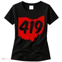 Toledo Sandusky Mansfield 419 Area Code Ohio Women's T-Shirt thumb 0