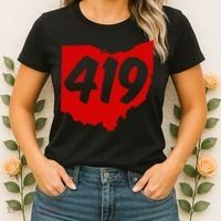 Toledo Sandusky Mansfield 419 Area Code Ohio Women's T-Shirt thumb 2