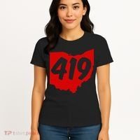 Toledo Sandusky Mansfield 419 Area Code Ohio Women's T-Shirt thumb 4