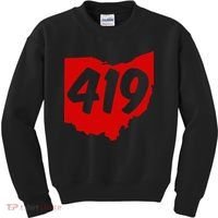 Toledo Sandusky Mansfield 419 Area Code Ohio Kids Sweatshirt thumb 0