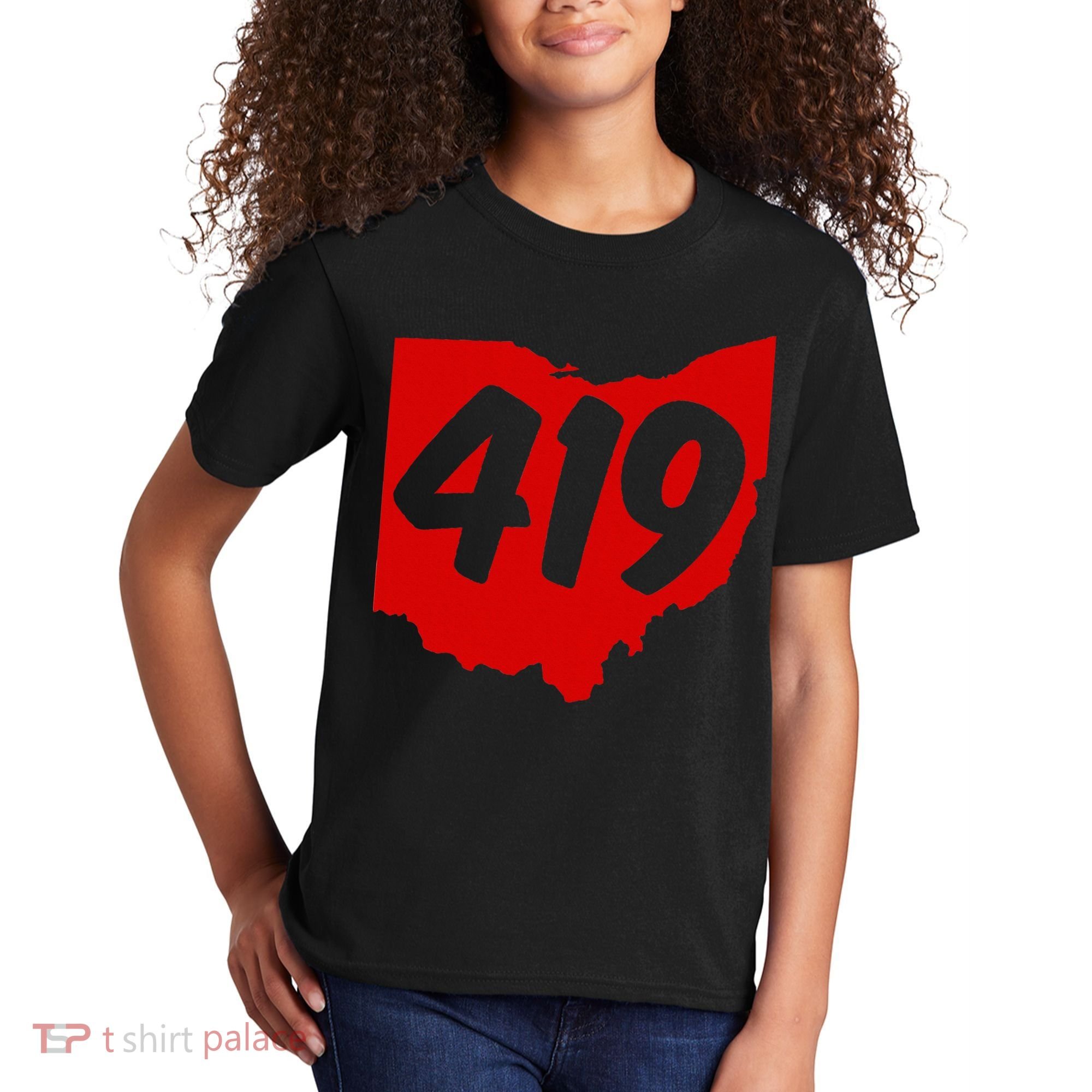 Toledo Sandusky Mansfield 419 Area Code Ohio Kids T-Shirt
