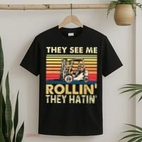 They See Me Rollin They Hatin Forklift Driver Fork Stacker T-Shirt thumb 2