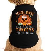Tu School Nurse Thanksgiving Turkey Lover Costume Fall Doggie Tank thumb 0