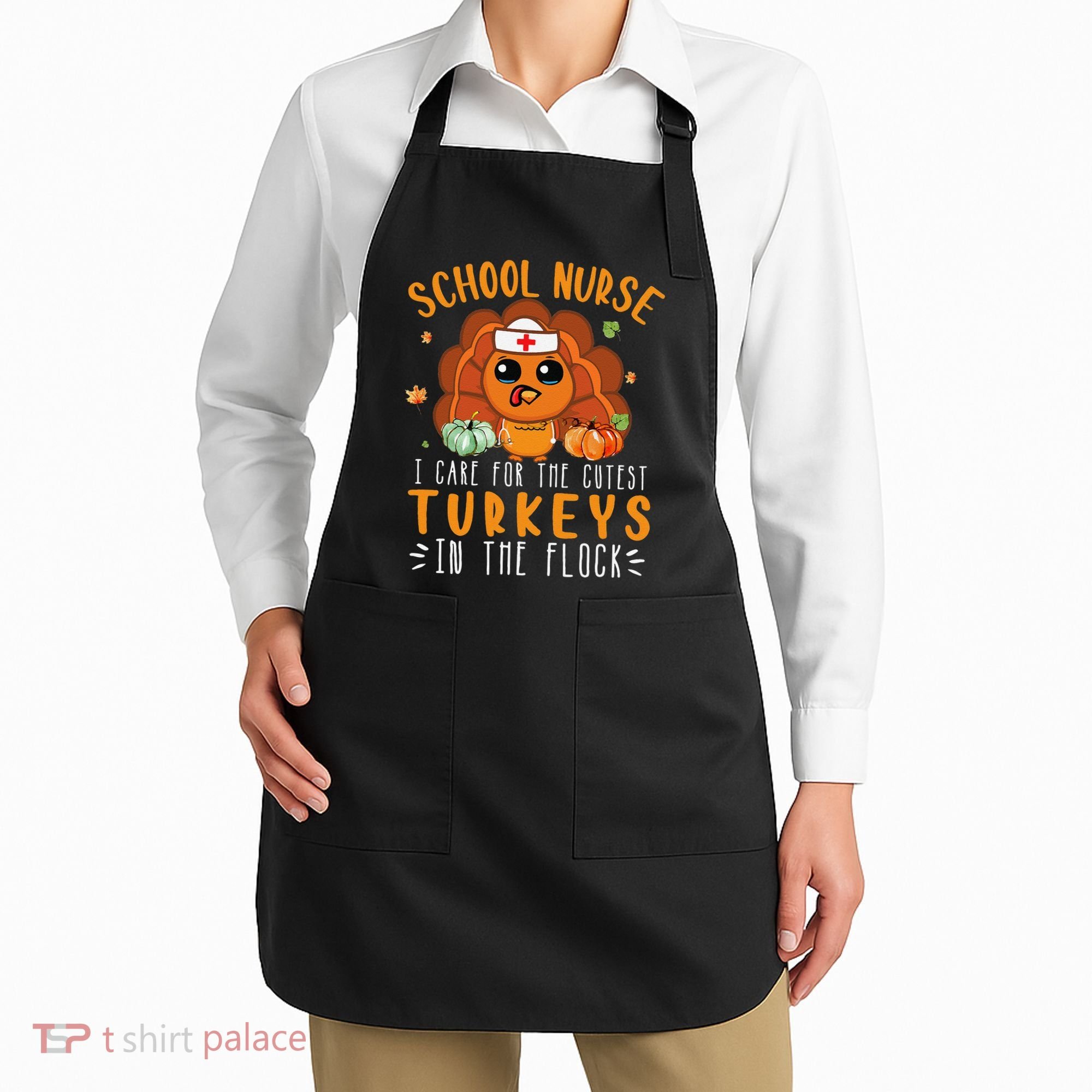 Tu School Nurse Thanksgiving Turkey Lover Costume Fall Apron