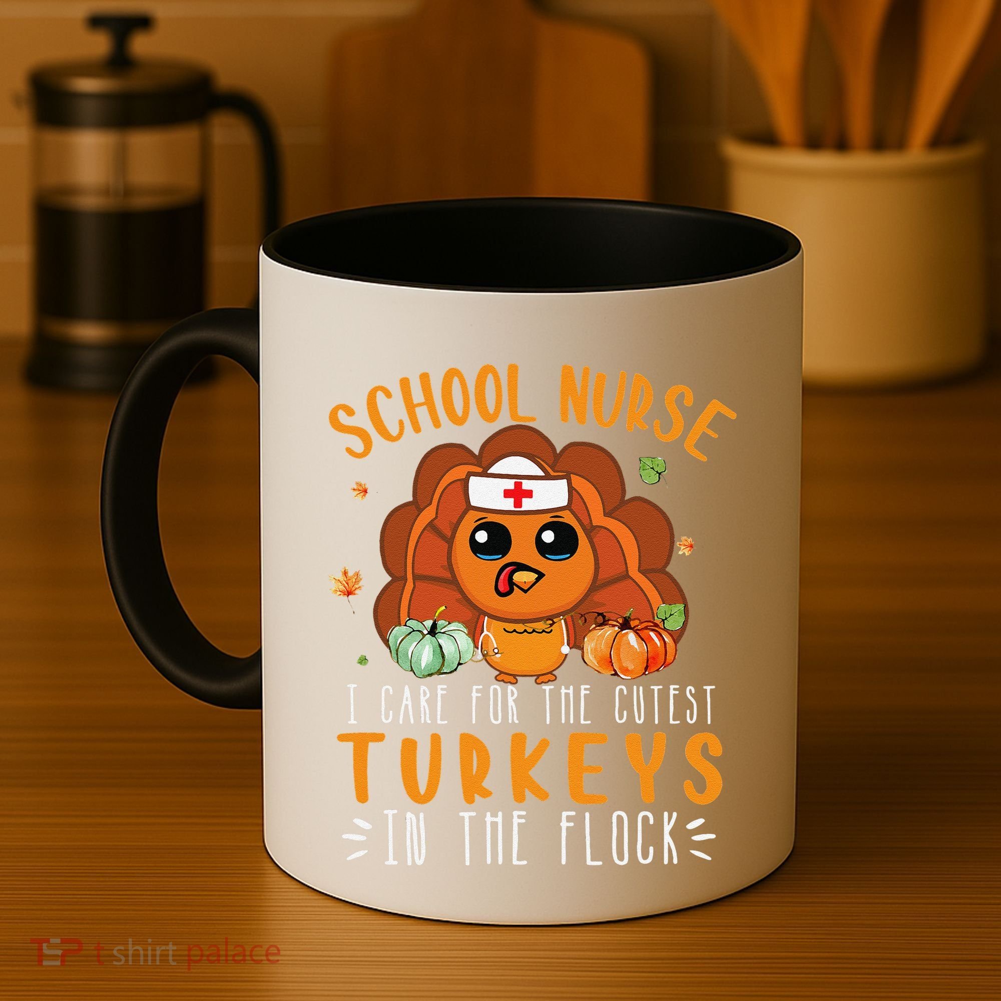 Tu School Nurse Thanksgiving Turkey Lover Costume Fall Coffee Mug