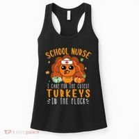 Tu School Nurse Thanksgiving Turkey Lover Costume Fall Women's Tank Top thumb 0