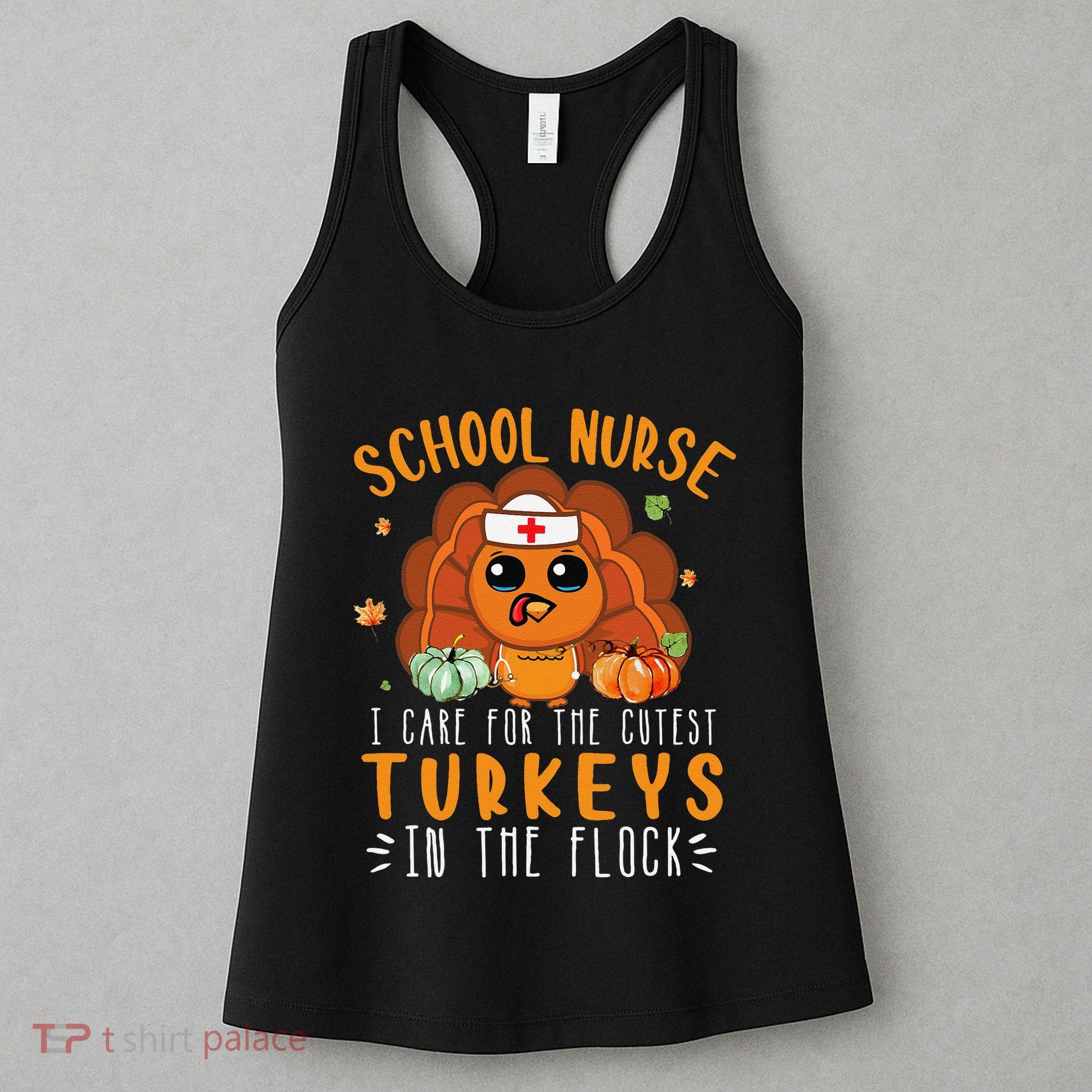Tu School Nurse Thanksgiving Turkey Lover Costume Fall Women's Tank Top