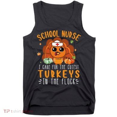Tu School Nurse Thanksgiving Turkey Lover Costume Fall Tank Top