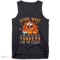 Tu School Nurse Thanksgiving Turkey Lover Costume Fall Tank Top thumb 0