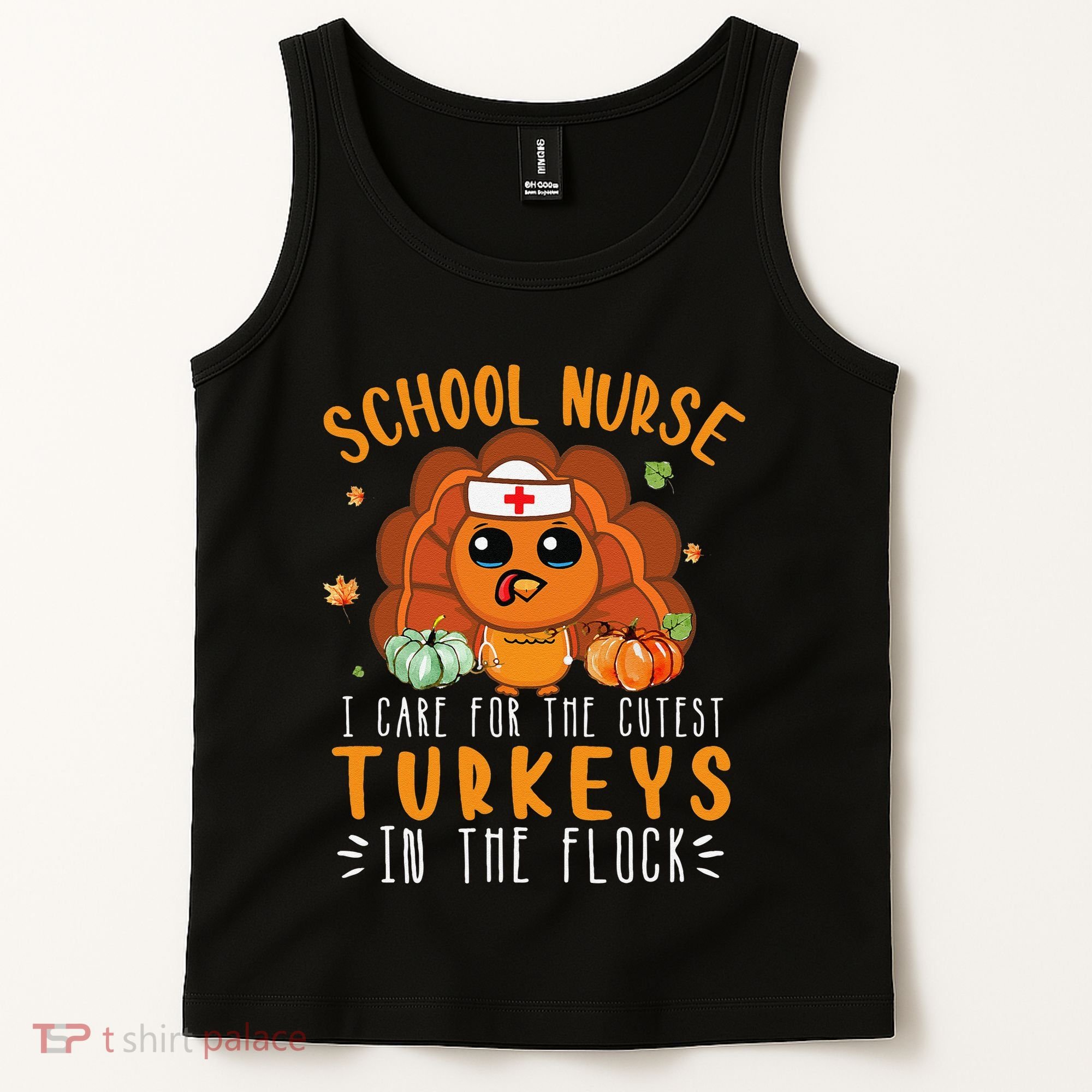 Tu School Nurse Thanksgiving Turkey Lover Costume Fall Tank Top